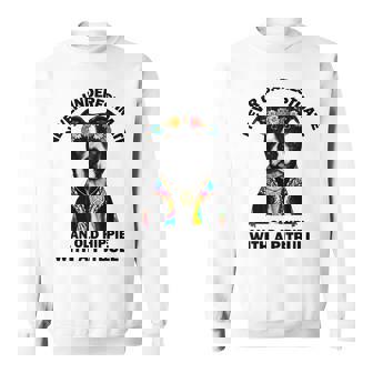 Never Underestimate An Old Hippie With A Pitbull Sweatshirt | Mazezy