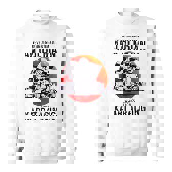 Never Underestimate An Old Man Who Loves Kart Racing Sunset Old Man Funny Gifts Sweatshirt | Mazezy