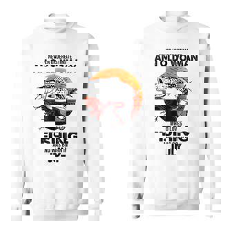 Never Underestimate Old Woman Loves Fishing Born In July Sweatshirt - Seseable