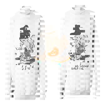 No Diggity Bout To Bag It Up Western Halloween Cute Ghost Sweatshirt - Monsterry