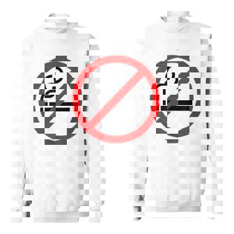 No Smoking Warning Sign Sweatshirt | Mazezy