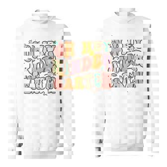 Oh Hey Kindergarten Groovy Retro First Day Back To School Sweatshirt | Mazezy