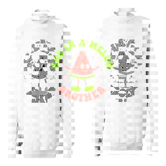 One In A Melon Brother Cool Summer Watermelon Family Matchin Sweatshirt