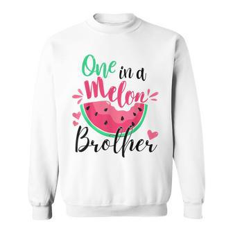 One In A Melon Brother Summer Birthday Party Matching  Sweatshirt
