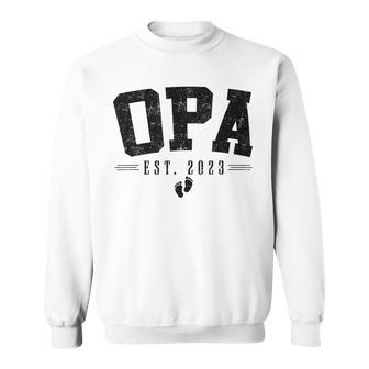 Opa Est 2023 Opa To Be Gifts New Opa Fathers Day Sweatshirt - Seseable