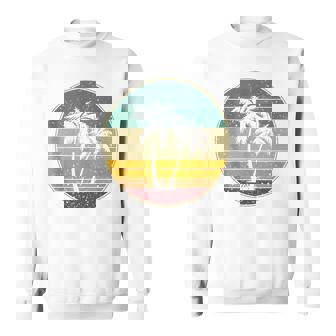Palm Trees Summer Vacation Retro Vintage Sunset Sweatshirt | Mazezy
