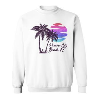 Panama City Beach Florida Vacation Souvenir Sunset Graphic Sweatshirt | Mazezy