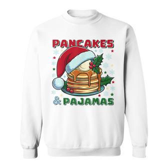 Pancakes And Pajamas Fluffy Buttermilk Cake Santa Christmas Sweatshirt | Mazezy