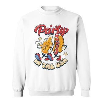 Party In The Usa 4Th Of July Independence Day Usa Groovy Sweatshirt | Mazezy UK