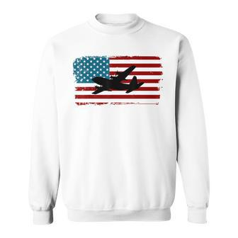 Patrioctic C130 Hercules Airplane | Usa Airplane Gift Usa Funny Gifts Sweatshirt | Mazezy