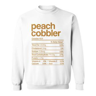 Peach Cobbler Nutrition Facts Thanksgiving Christmas Sweatshirt | Mazezy