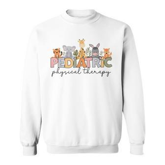 Pediatric Physical Therapy Therapist Pt Crew Safari Animals Sweatshirt | Mazezy