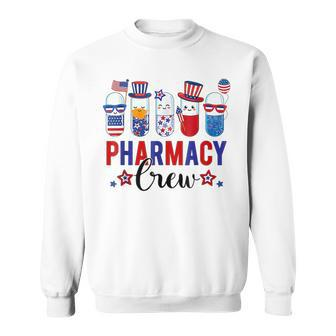 Pharmacy Crew Cute Pills Fireworks Pharmacist 4Th Of July Sweatshirt | Mazezy