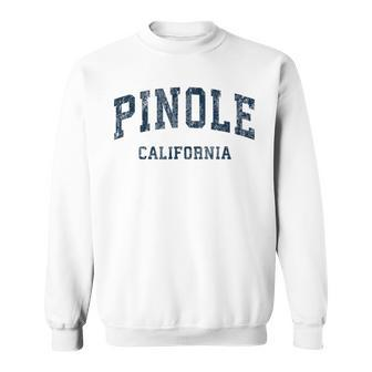 Pinole California Ca Vintage Varsity Sports Navy Sweatshirt | Mazezy