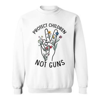 Protect Children Not Guns End Gun Violence Anti Gun Orange  Sweatshirt