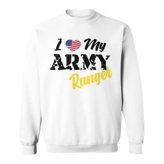 Proud Us Army Ranger American Military Family Flag Gift Sweatshirt | Mazezy