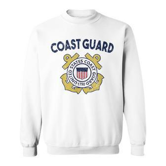 Proud Us Coast Guard Military Pride Pride Month Funny Designs Funny Gifts Sweatshirt | Mazezy