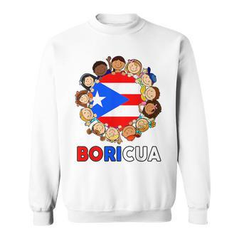 Puerto Rico Flag Boricua Hispanic Heritage Rican Kid Toddler Sweatshirt | Mazezy