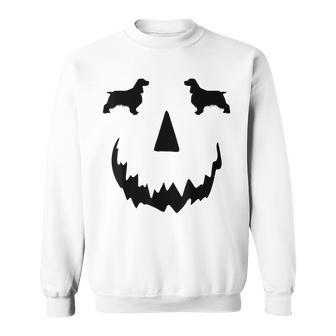 Pumpkin English Springer Spaniel Halloween Sweatshirt | Mazezy