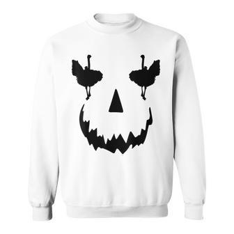 Pumpkin Ostrich Halloween Sweatshirt | Mazezy