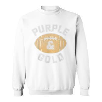 Purple And Gold Football Game Day Home Team Group Sweatshirt - Monsterry AU