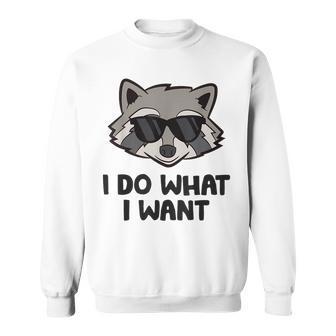 Raccoon I Do What I Want Raccoon Cute Raccoon Sweatshirt - Monsterry AU