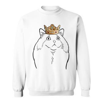Ragdoll Cat Wearing Crown Sweatshirt | Mazezy
