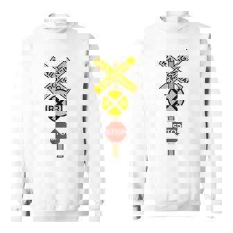 Railroad Crossing | Cute Road Sign Crossing Gift Sweatshirt | Mazezy