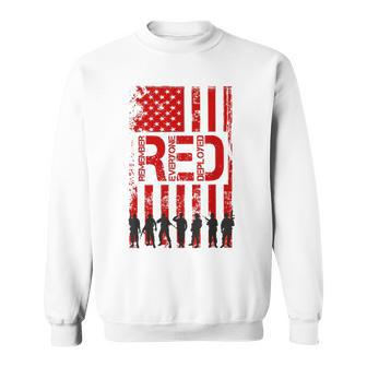 Red Friday Remember Everyone Deployed Usa Flag 4Th Of July Sweatshirt | Mazezy