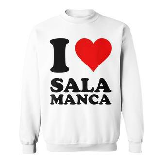 Red Heart I Love Salamanca Sweatshirt | Mazezy