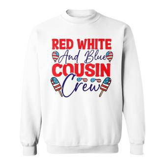 Red White And Blue Cousin Crew Cousin Crew Funny Gifts Sweatshirt | Mazezy