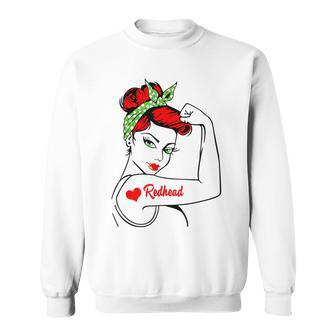 Redhead Strong I Ginger Red Hair Sweatshirt | Mazezy