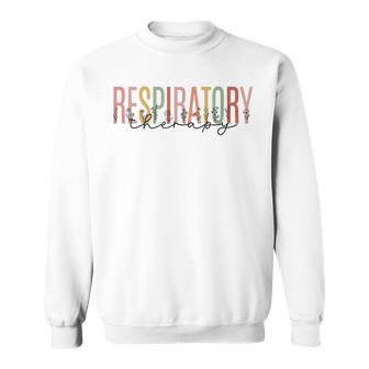 Respiratory Therapist Therapy Nicu Respiratory Retro Colors Sweatshirt | Mazezy