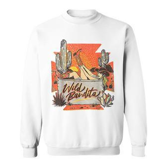 Retro Desert Cactus Cowgirl Wild Bandita Western Country Sweatshirt | Mazezy