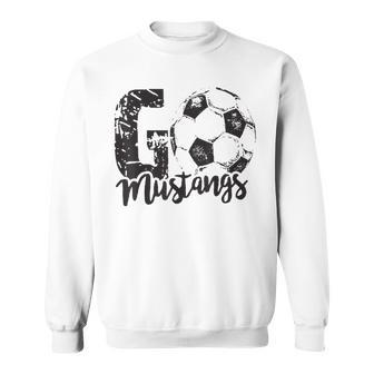 Retro Go Mustangs Football Cheer Fan School Sweatshirt - Thegiftio UK