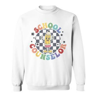 Retro Pencil School Counselor Back To School For Counselor Sweatshirt - Thegiftio UK