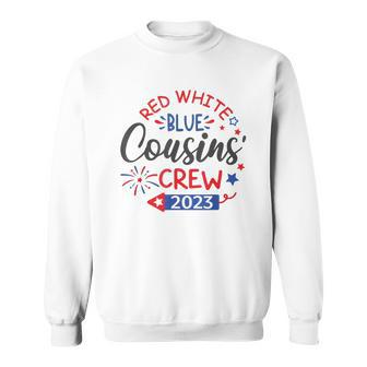 Retro Red White Blue Cousins Crew 2023 4Th Of July Kids Sweatshirt | Mazezy
