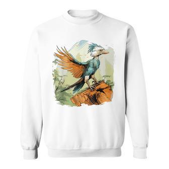 Retro Style Archaeopteryx Sweatshirt | Mazezy