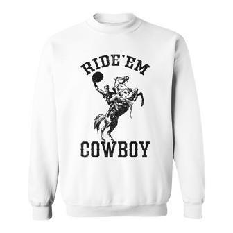 Rideem Cowboy Vintage Cowgirl Womans Country Horse Riding Sweatshirt | Mazezy CA