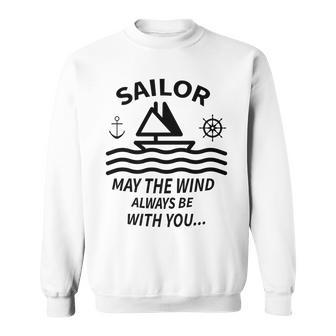 Sailor Design Ocean Anchor Sring Wheel Sail Sweatshirt | Mazezy