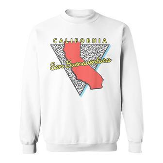 San Buenaventura California Retro Triangle Ca City Sweatshirt | Mazezy