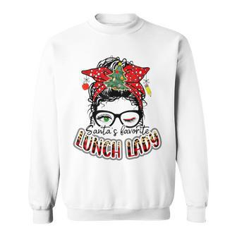 Santa's Favorite Lunch Lady I Love Being A Lunch Lady Love Sweatshirt - Monsterry UK