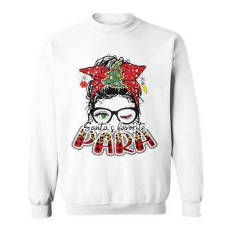 Santa's Favorite Para I Love Being A Educator Christmas Para Sweatshirt - Monsterry DE
