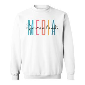 School Librarian Library Squad Media Specialist Sweatshirt - Seseable