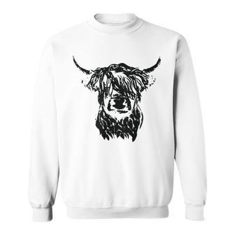 Scottish Highland Cow Funny Farmer Saying Cattle Lover Sweatshirt | Mazezy