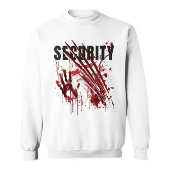 Security Bloody Handprint Horror Halloween Blood Splatters Sweatshirt | Seseable CA