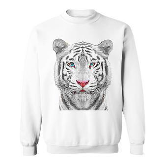 Siberian White Bengal Tiger Sweatshirt | Mazezy