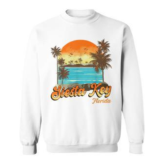 Siesta Key Florida Beach Summer Vacation Palm Trees Sunset Florida Gifts & Merchandise Funny Gifts Sweatshirt | Mazezy