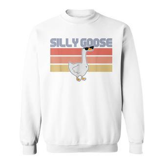 Silly Goose On The Loose Funny Silly Goose University Retro Sweatshirt | Mazezy