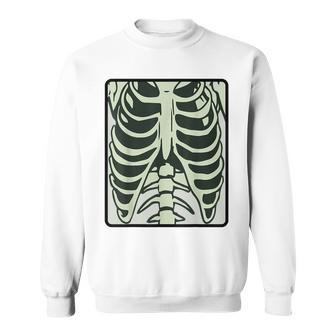 Skeleton Chest Xray Costume Horror Human Radiography Pink Horror Sweatshirt | Mazezy
